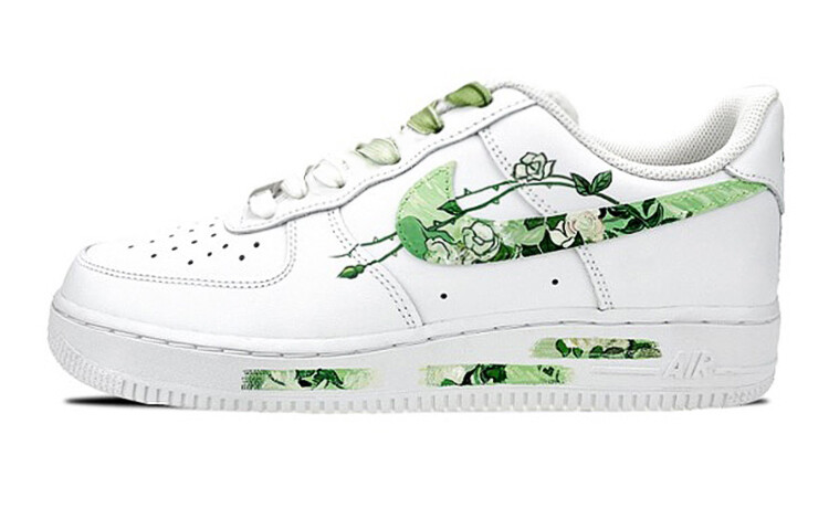 

Кроссовки Nike Air Force 1 Skateboarding Shoes Women's Low-top White/green, белый