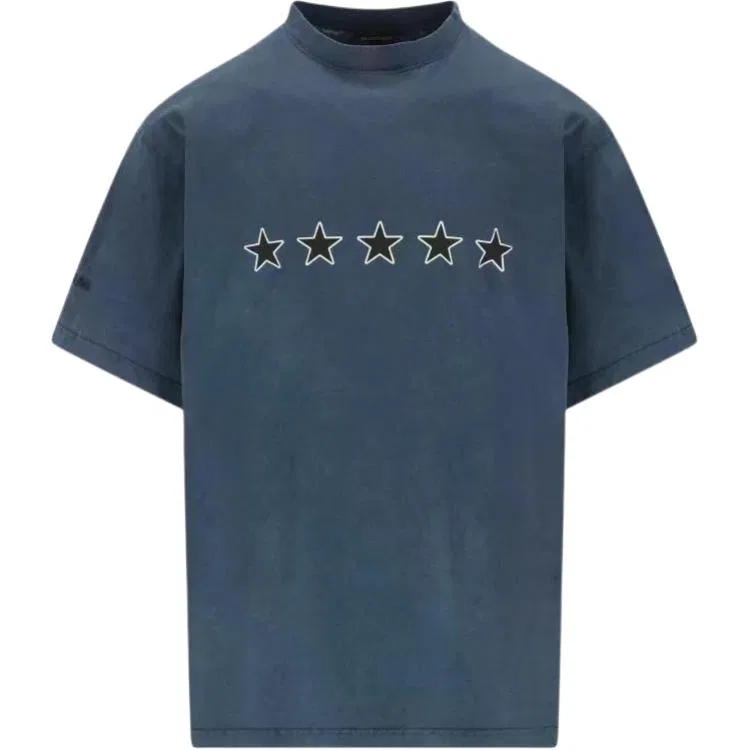 Футболка с принтом Star, crewneck Balenciaga, Blue