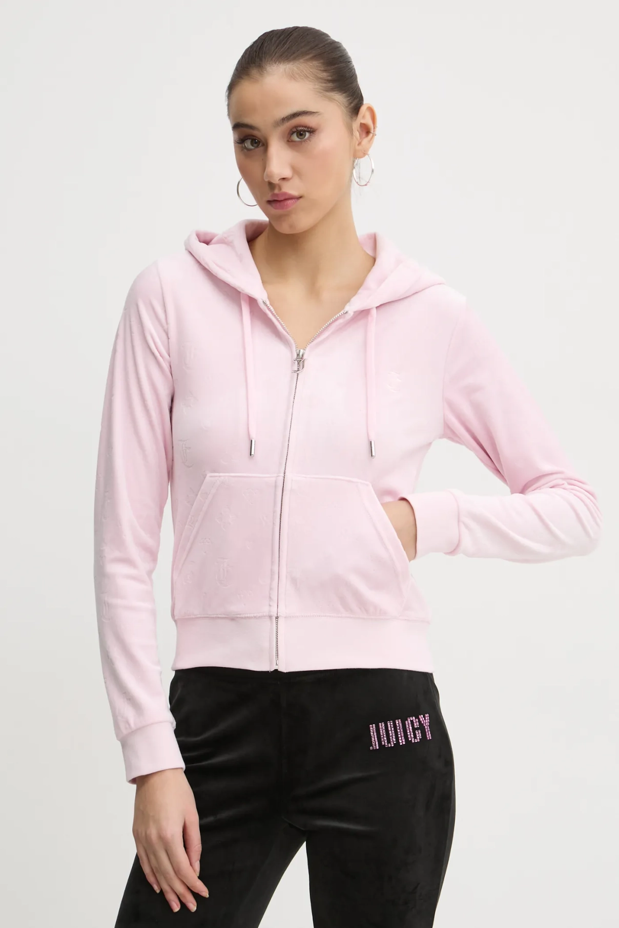 

Бархатная толстовка Juicy Couture, розовый