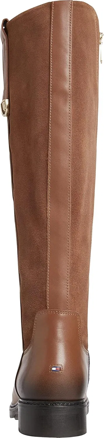 Замшевые ботинки с узлом, зимний коньячный цвет Hilfiger, Winter Cognac — фото 2