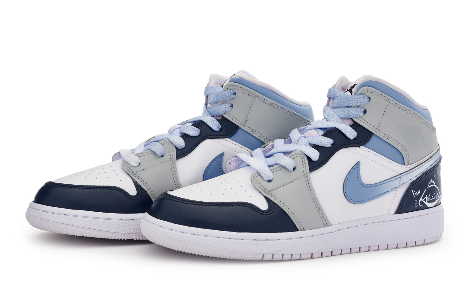 

Jordan Air Jordan 1 винтажные баскетбольные кроссовки женские, Slate Blue/White-Tar