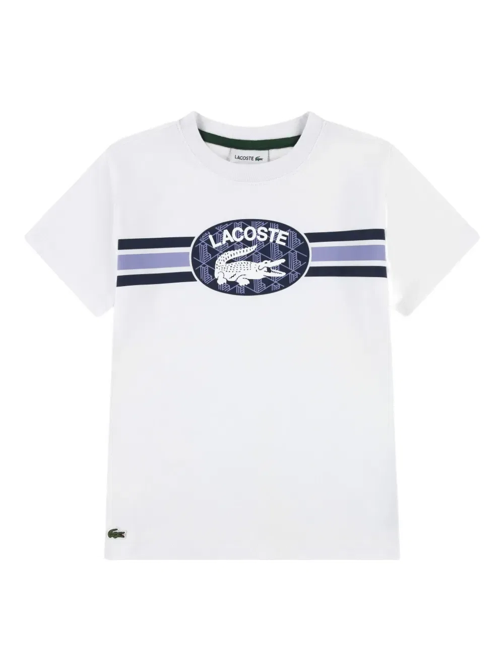 Футболка с графическим логотипом Lacoste Kids, белый