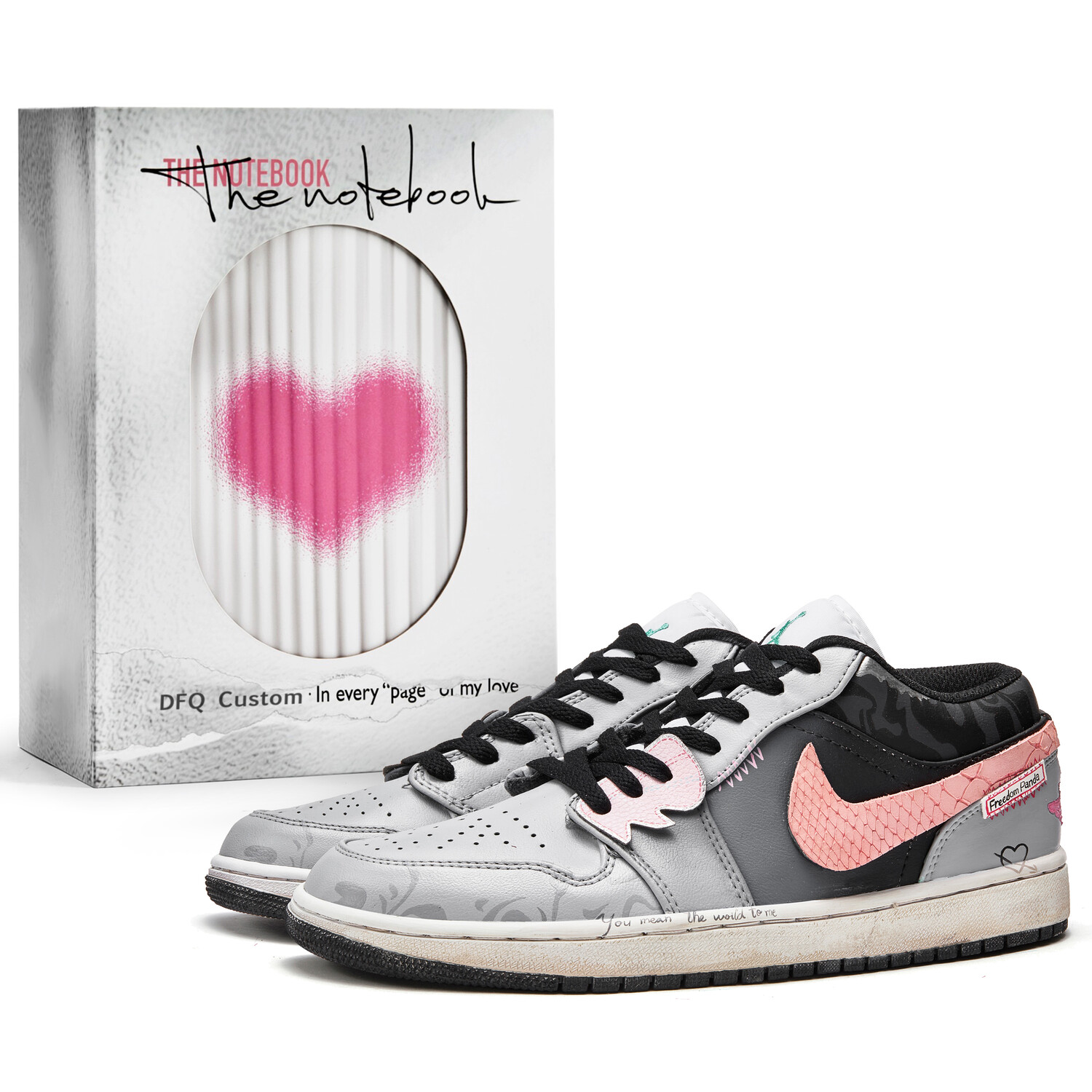 

Кроссовки Air Jordan 1 Vintage Basketball Shoes Women's Low-top Gray/Pink, цвет Dusty Rose