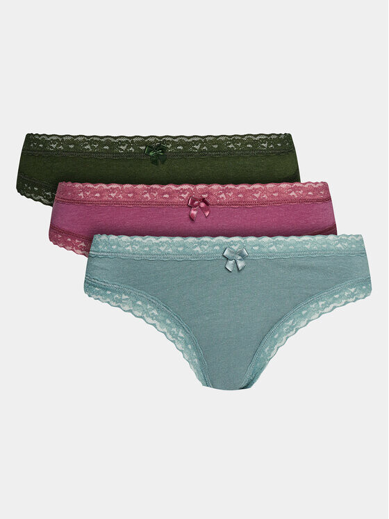 

Комплект из 3 бразильских женских трусов Hunkemöller, зеленый