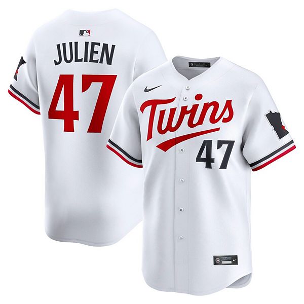 

Мужская белая домашняя лимитированная футболка игрока Minnesota Twins Эдуарда Жюльена Nike