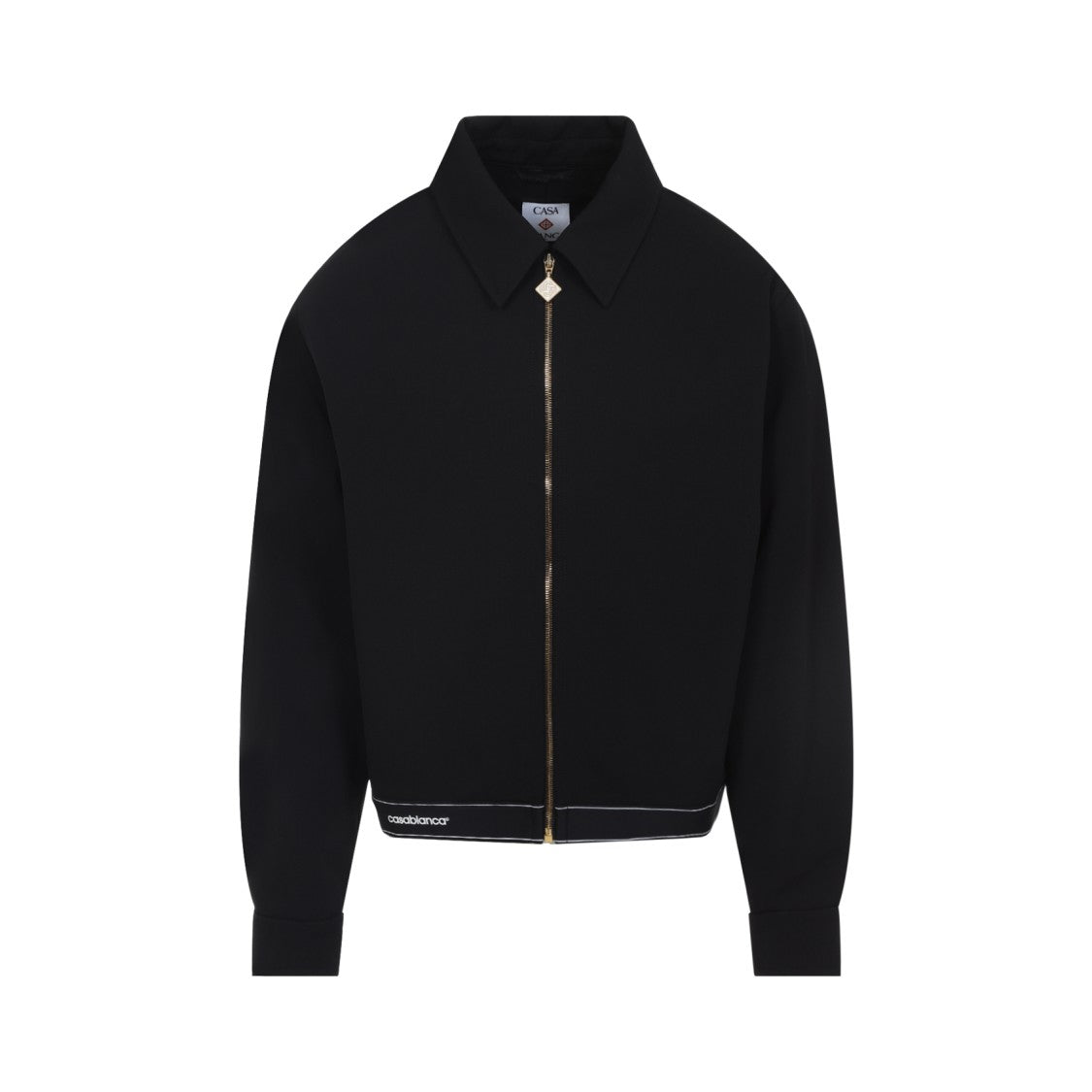 

Спортивный крой, черная шерстяная куртка Casablanca