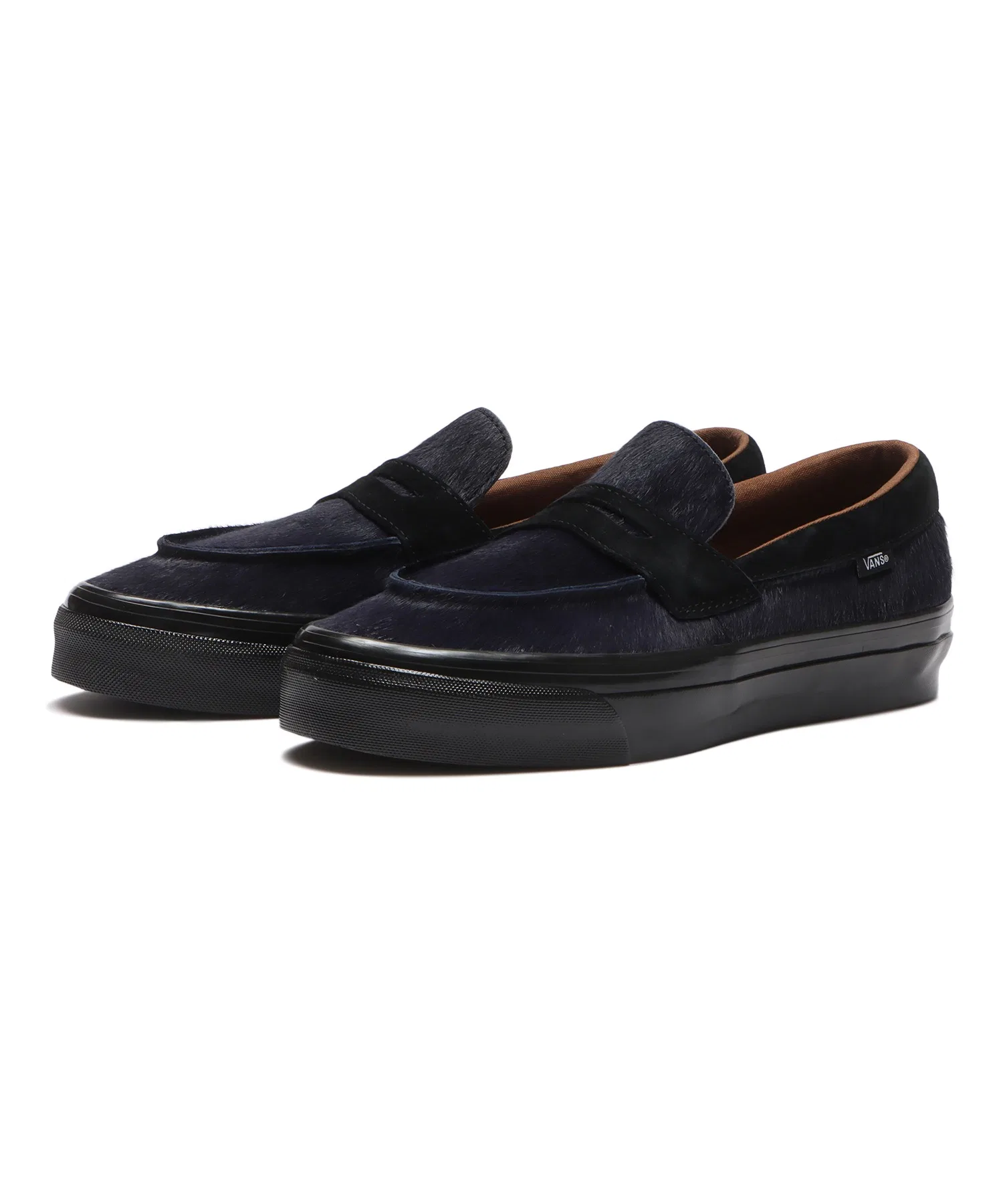 Унисекс кеды из натуральной кожи Premium Loafer 53 VANS синие — фото 4