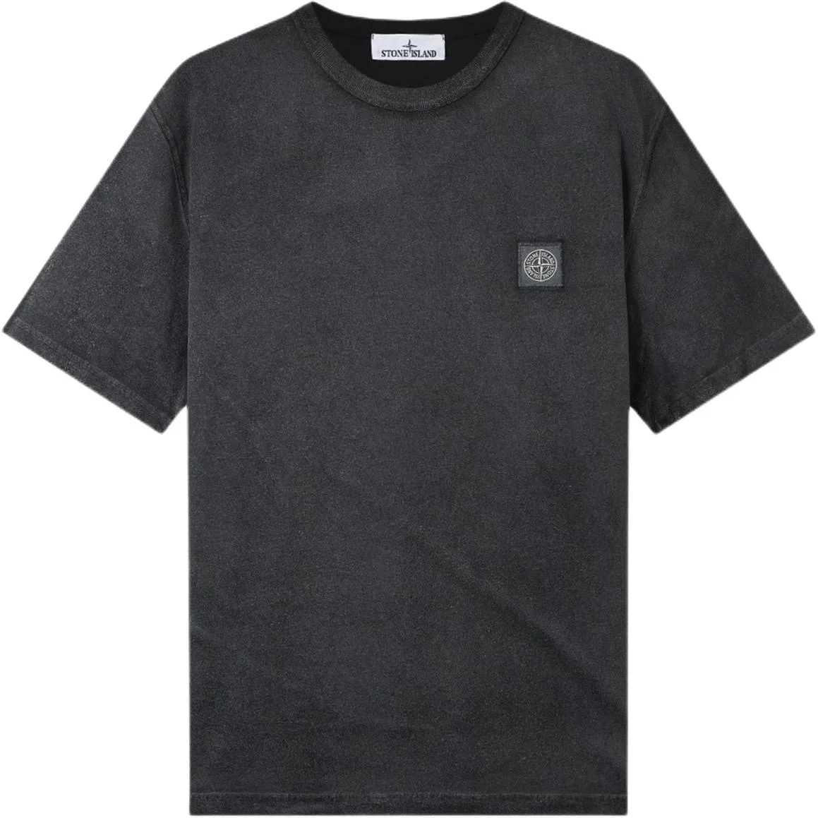 Футболка из хлопка с светоотражающими элементами STONE ISLAND, черный
