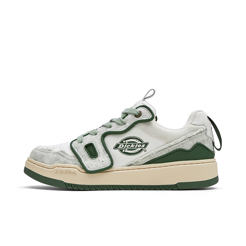 

Dickies Нескользящие, износостойкие, дышащие низкие кроссовки для скейтбординга, мужские, белые, зеленые