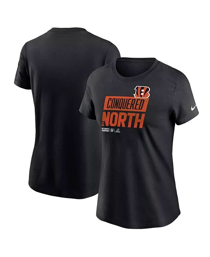 

Черная женская футболка Cincinnati Bengals 2022 AFC North Division Champions Locker Room Trophy Collection Nike