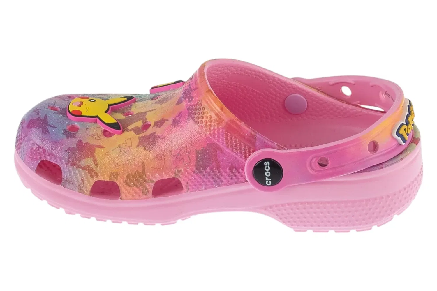 Вьетнамки детские Crocs Classic Pikachu, розовый — фото 2