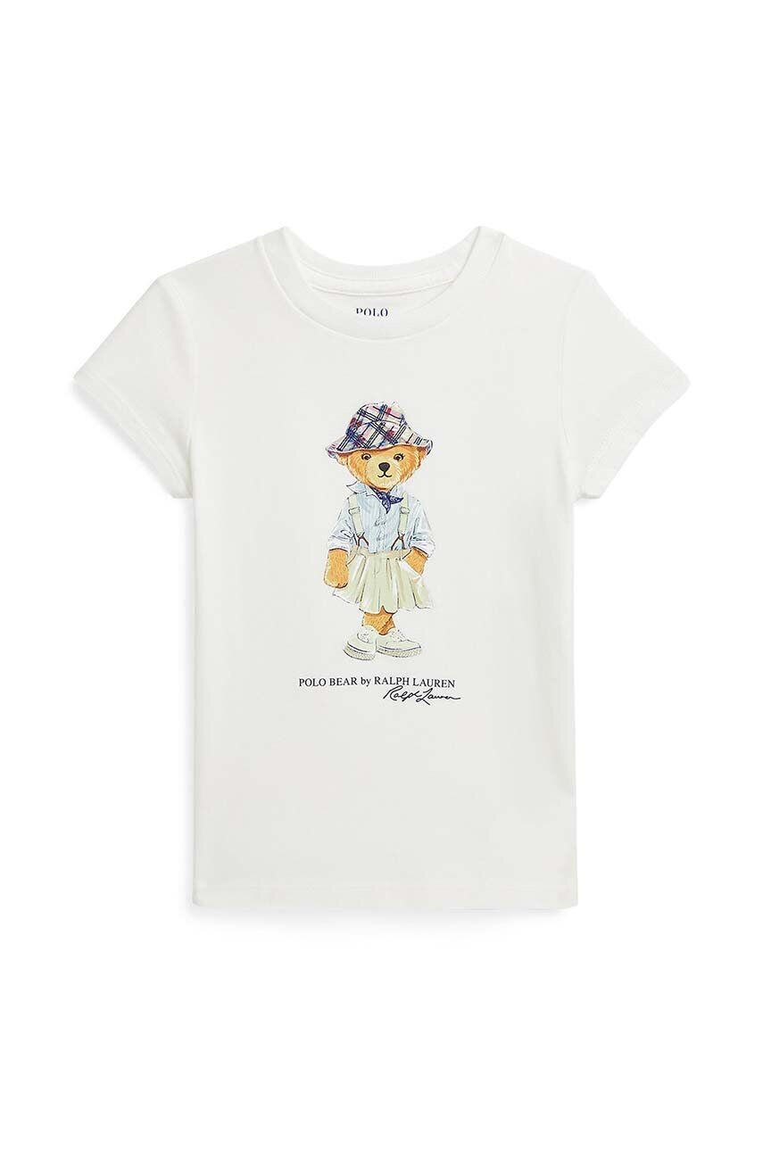 

Детская хлопковая футболка Polo Ralph Lauren, белый