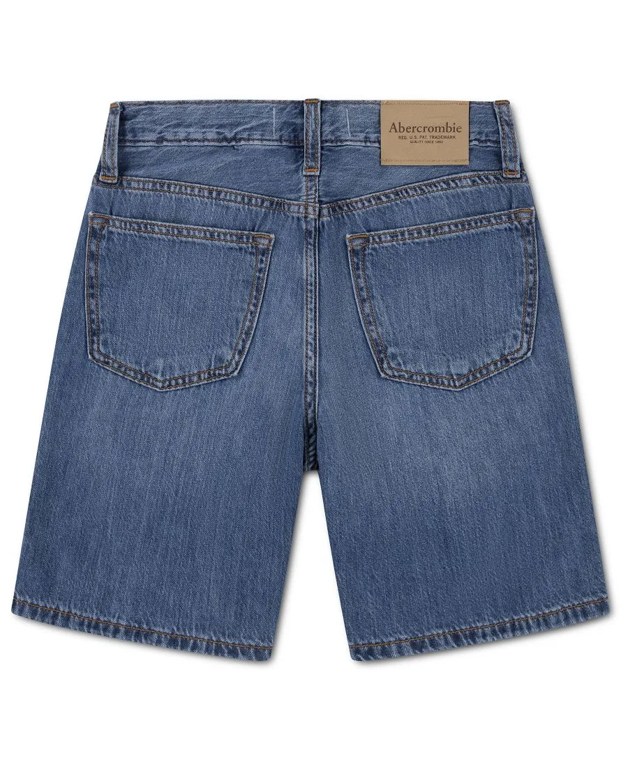 Регулируемые джинсовые шорты для мальчиков Abercrombie kids, синий — фото 2
