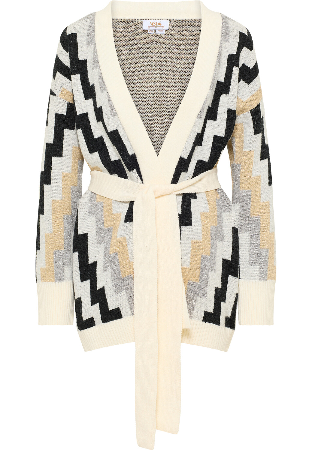 

Толстовка usha FESTIVAL Offener Strickcardigan, цвет Wollweiss Mehrfarbig