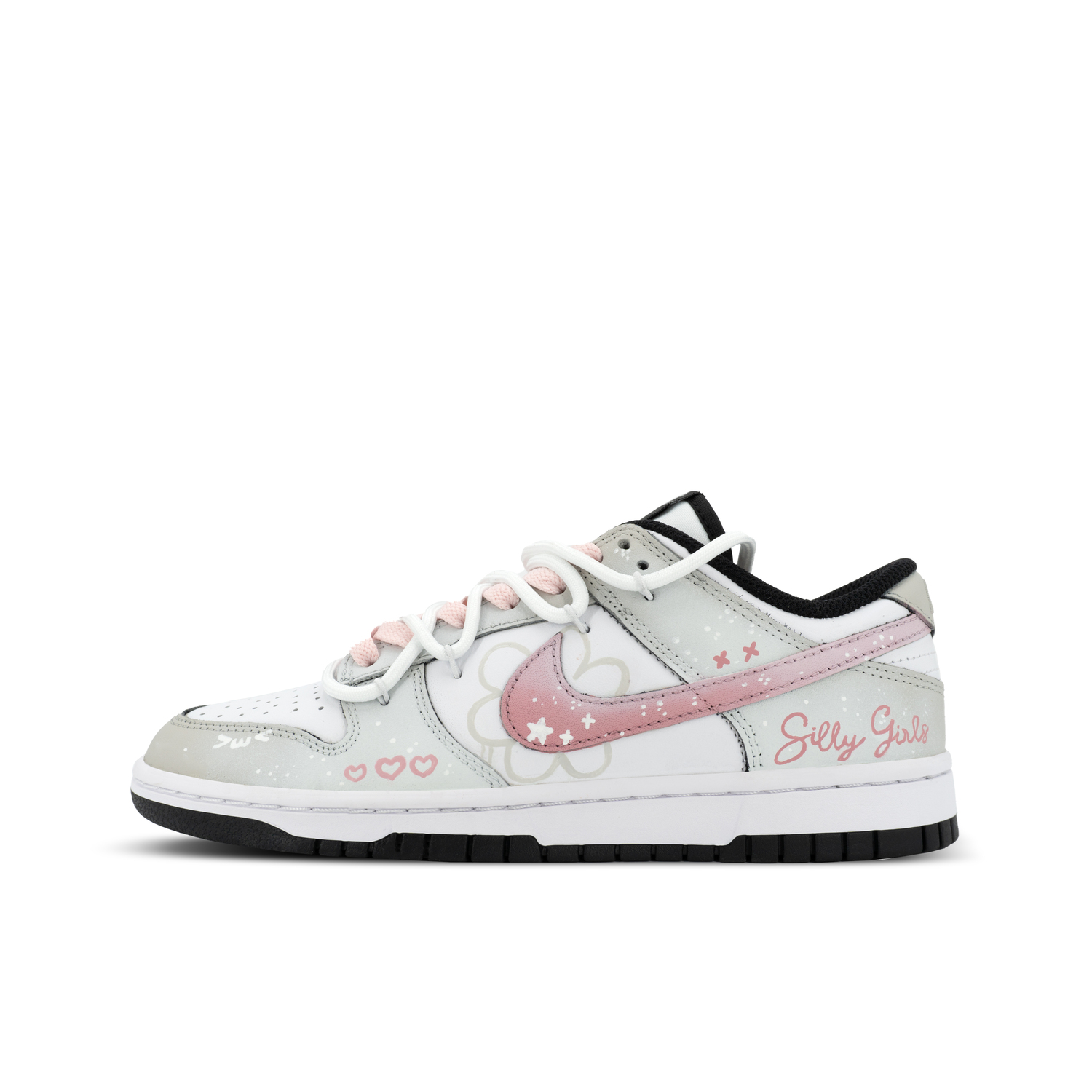 

Кроссовки для скейтбординга Dunk Gorilla Mischievous XJDD Love Leisurely низкие унисекс Nike, белый/розовый