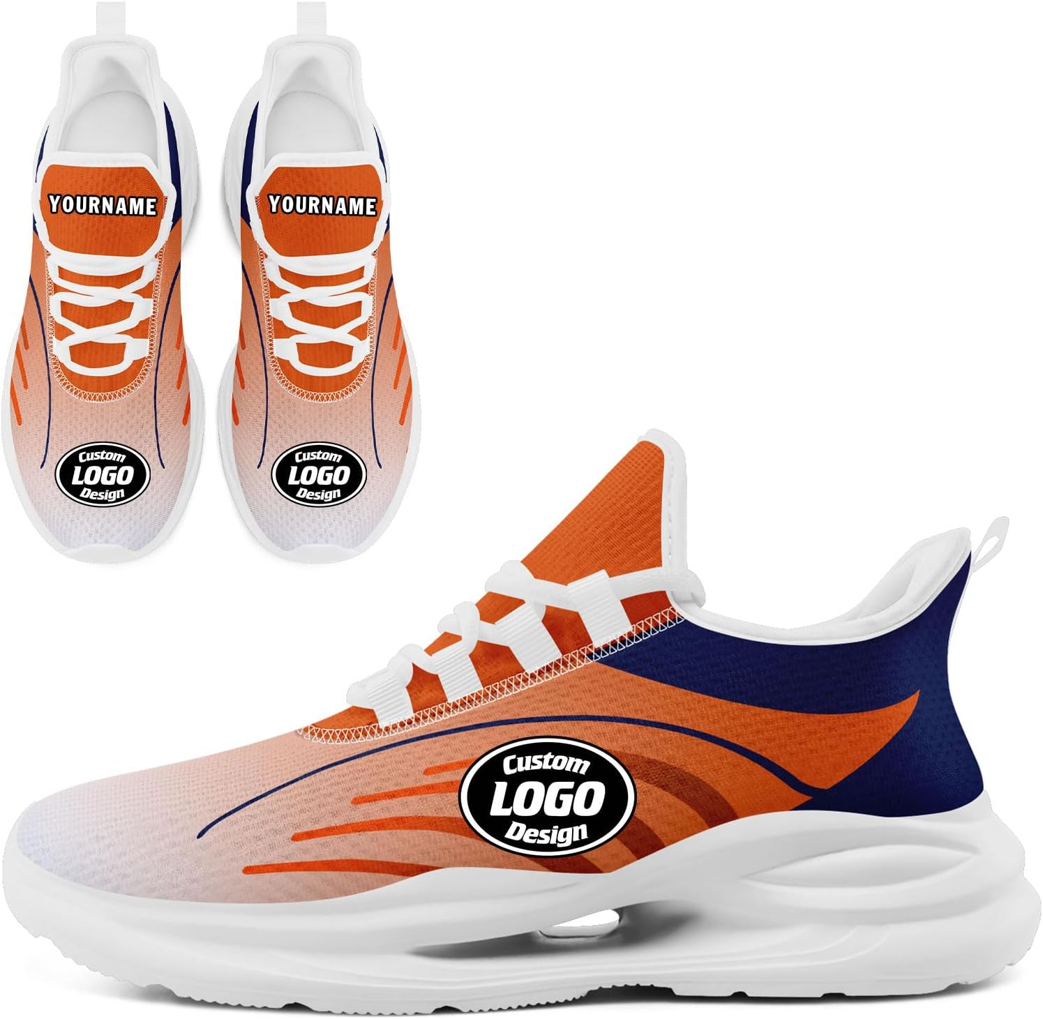 

Кроссовки с индивидуальным логотипом для мужчин и женщин, беговые кроссовки, легкие, дышащие, для зала, тенниса, волейбола, баскетбола Awsole, белый/синий/коричневый