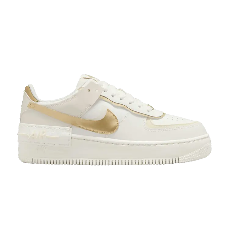 

Кроссовки Nike Wmns Air Force 1 Shadow Sail Metallic Gold, кремовый