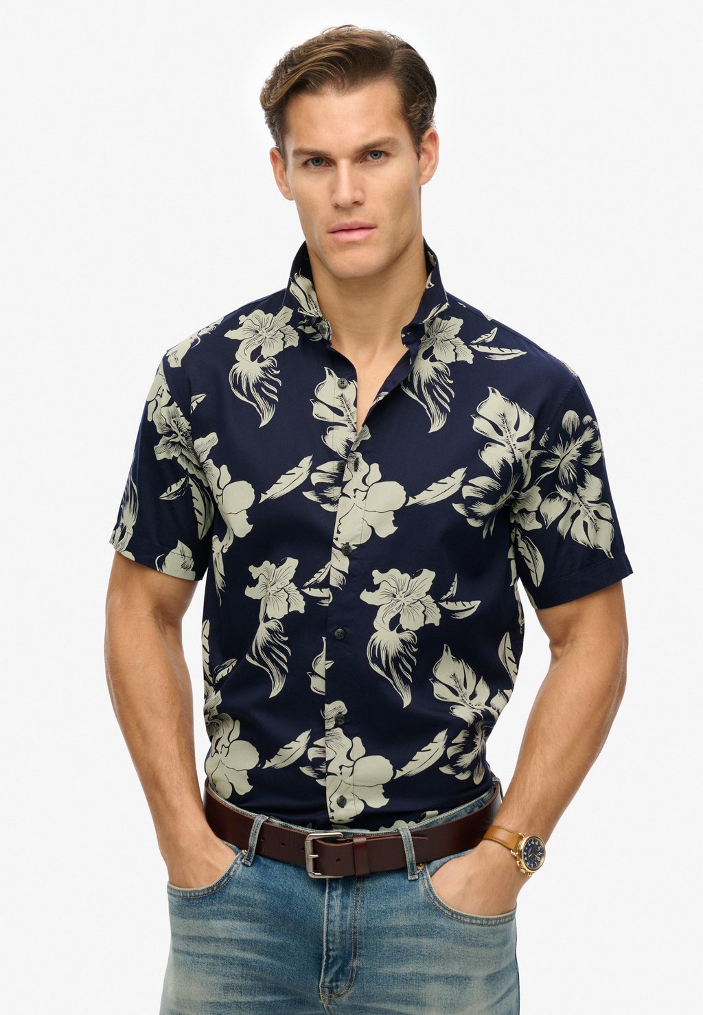

Рубашка HAWAIIAN PRINTED Superdry, синий