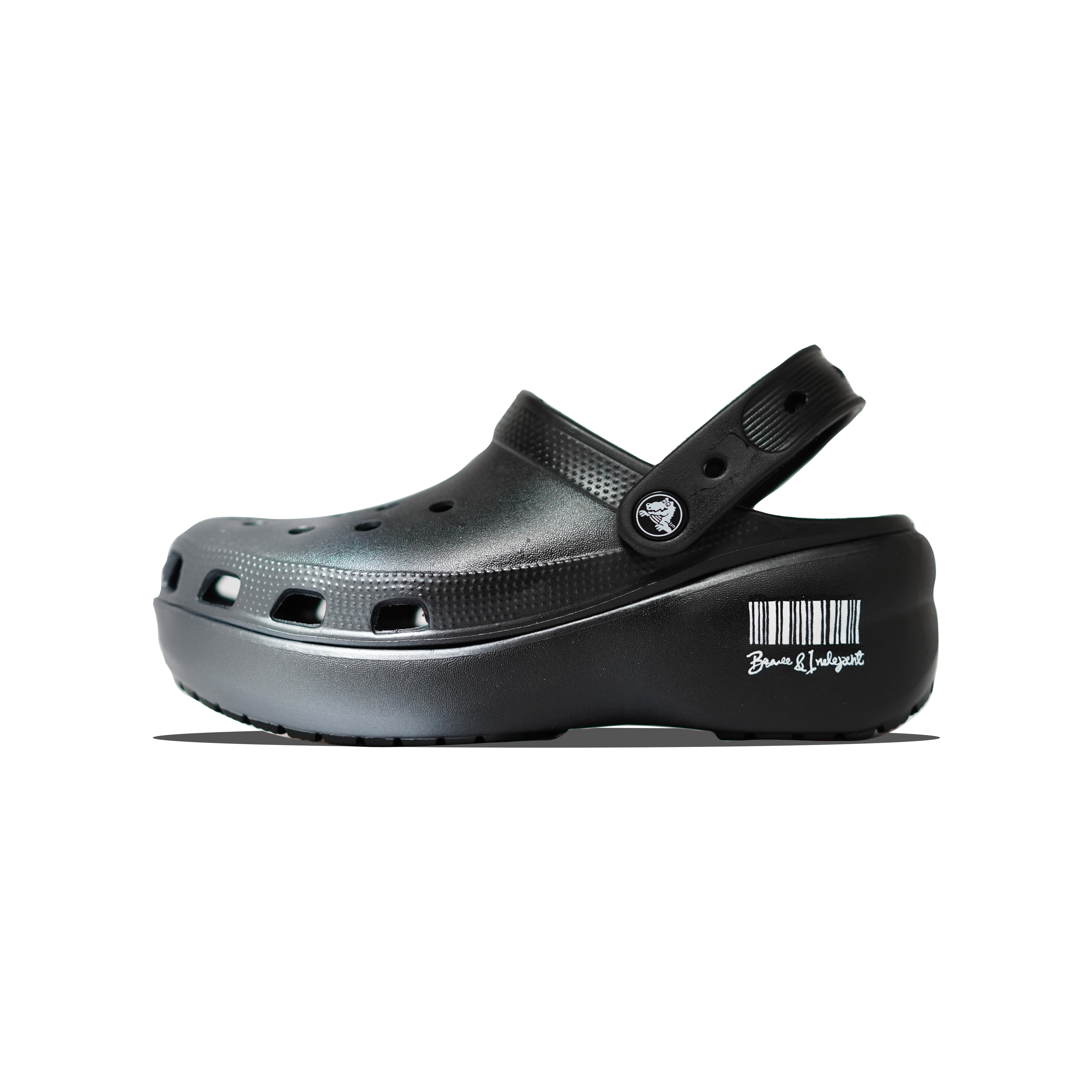 Crocs Классические туфли-сабо на платформе унисекс серебристо-черные