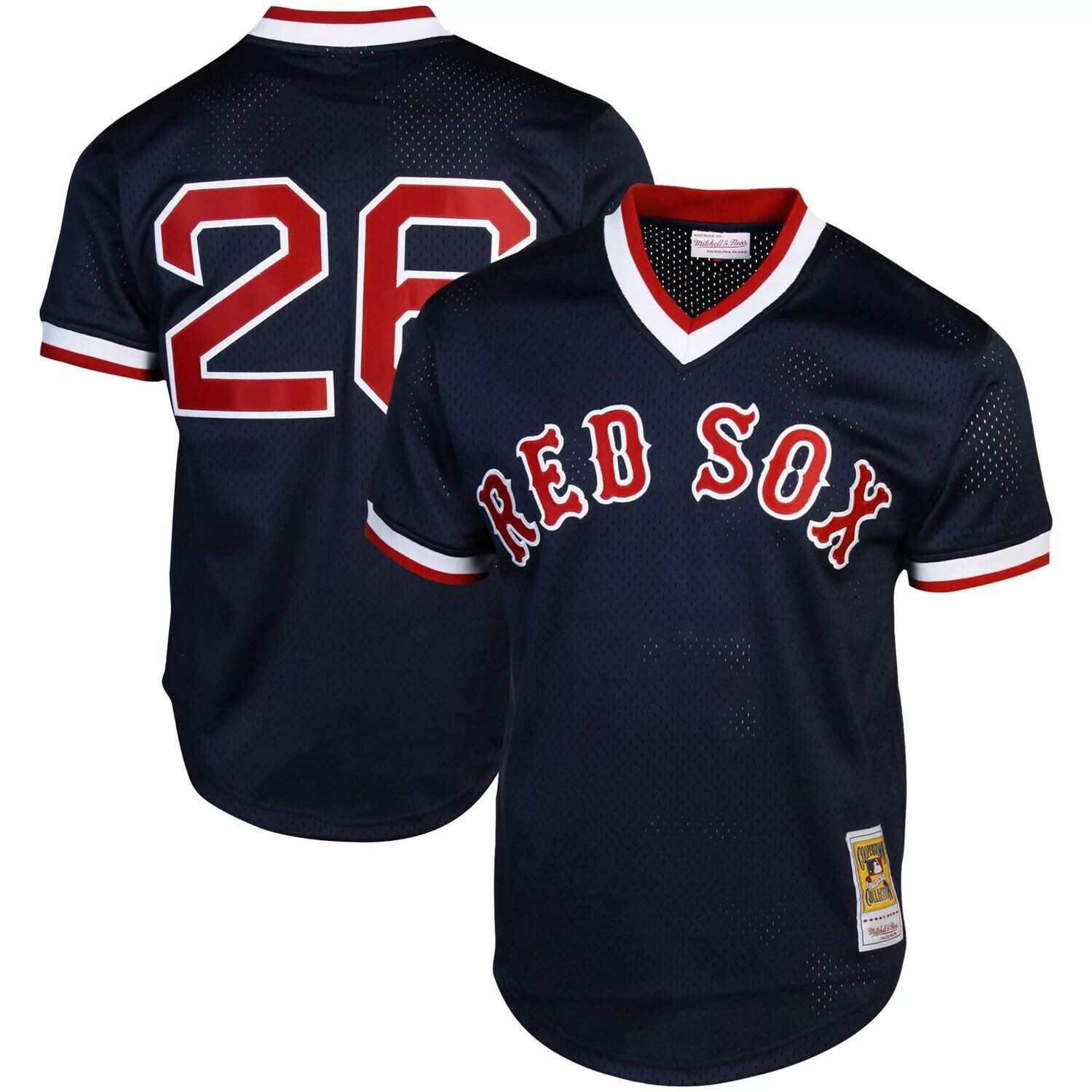 

Mitchell & Ness Wade Boggs Boston Red Sox 1992 Authentic Cooperstown Collection тренировочная майка для ватина - темно-синий