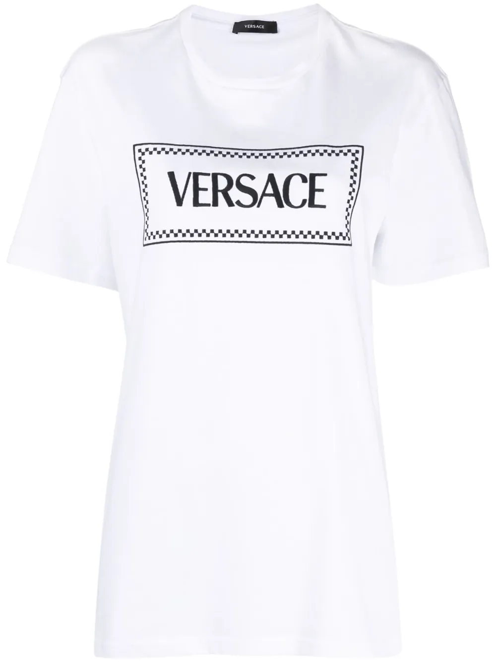 

Футболка с вышитым логотипом 90s Vintage VERSACE, белый