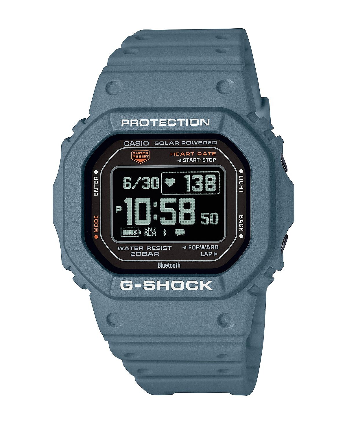 

Мужские цифровые часы из синего пластика 44,5 мм, DWH5600-2 G-Shock