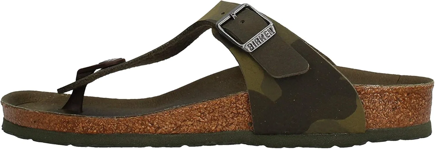 Детские шлепанцы BIRKENSTOCK Gizeh Kids 1015597 камуфляжного зеленого цвета для мальчиков