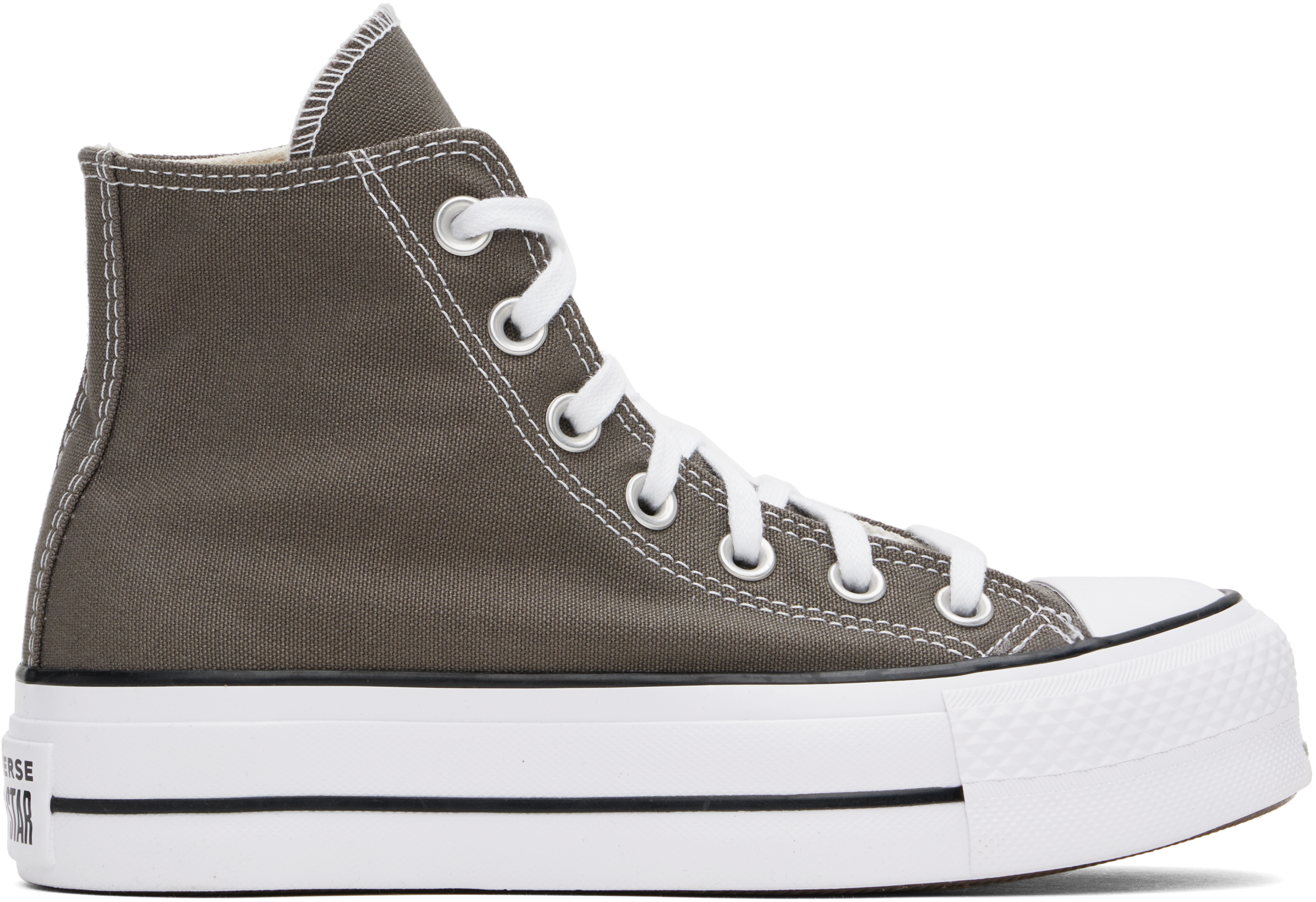 Серые высокие кеды Chuck Taylor All Star Lift Platform Converse, Charcoal/White/Black