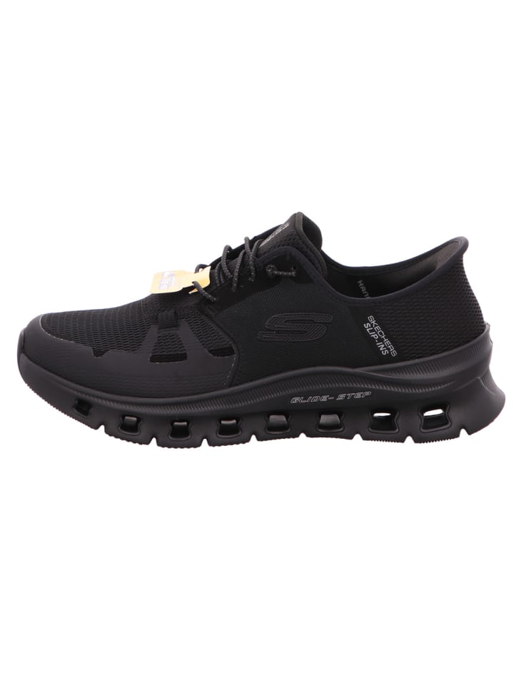 Спортивные тапочки черного цвета Skechers — фото 3