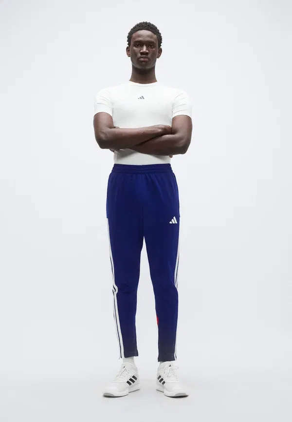 Спортивные штаны Adidas Sportswear House of tiro nations pack, цвет мистические чернила/чистый рубин/белый — фото 2