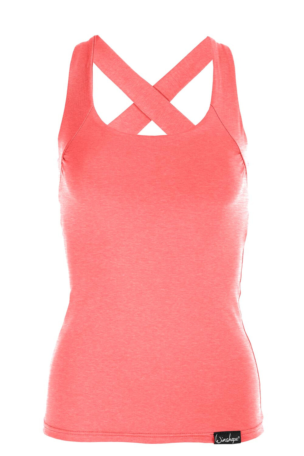 

Спортивная футболка Winshape Cross Back Top WVR25, цвет neon coral