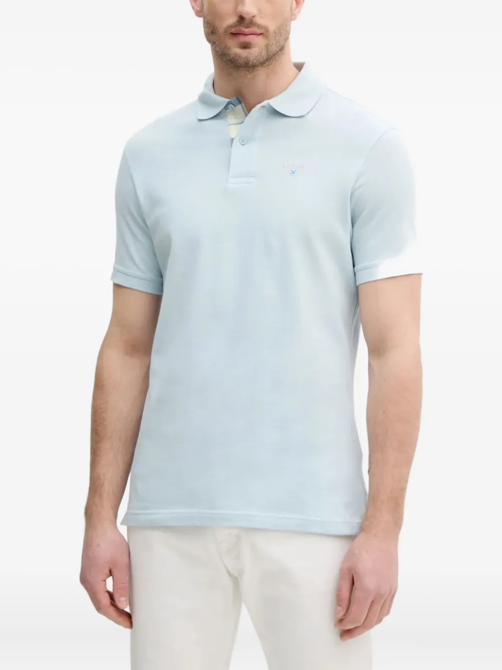 

Рубашка поло с вышивкой Barbour, синий