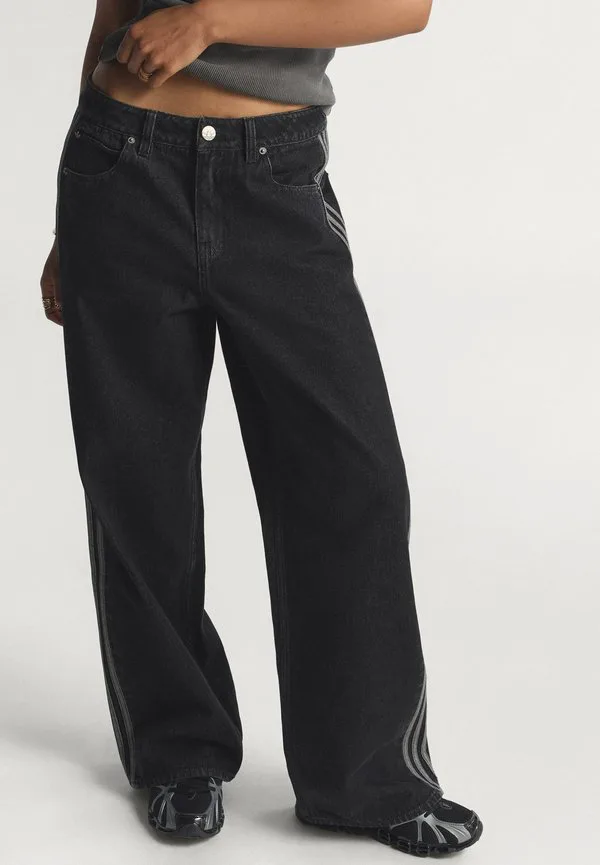 Джинсы firebird свободного кроя Adidas Originals, True Black Denim — фото 3