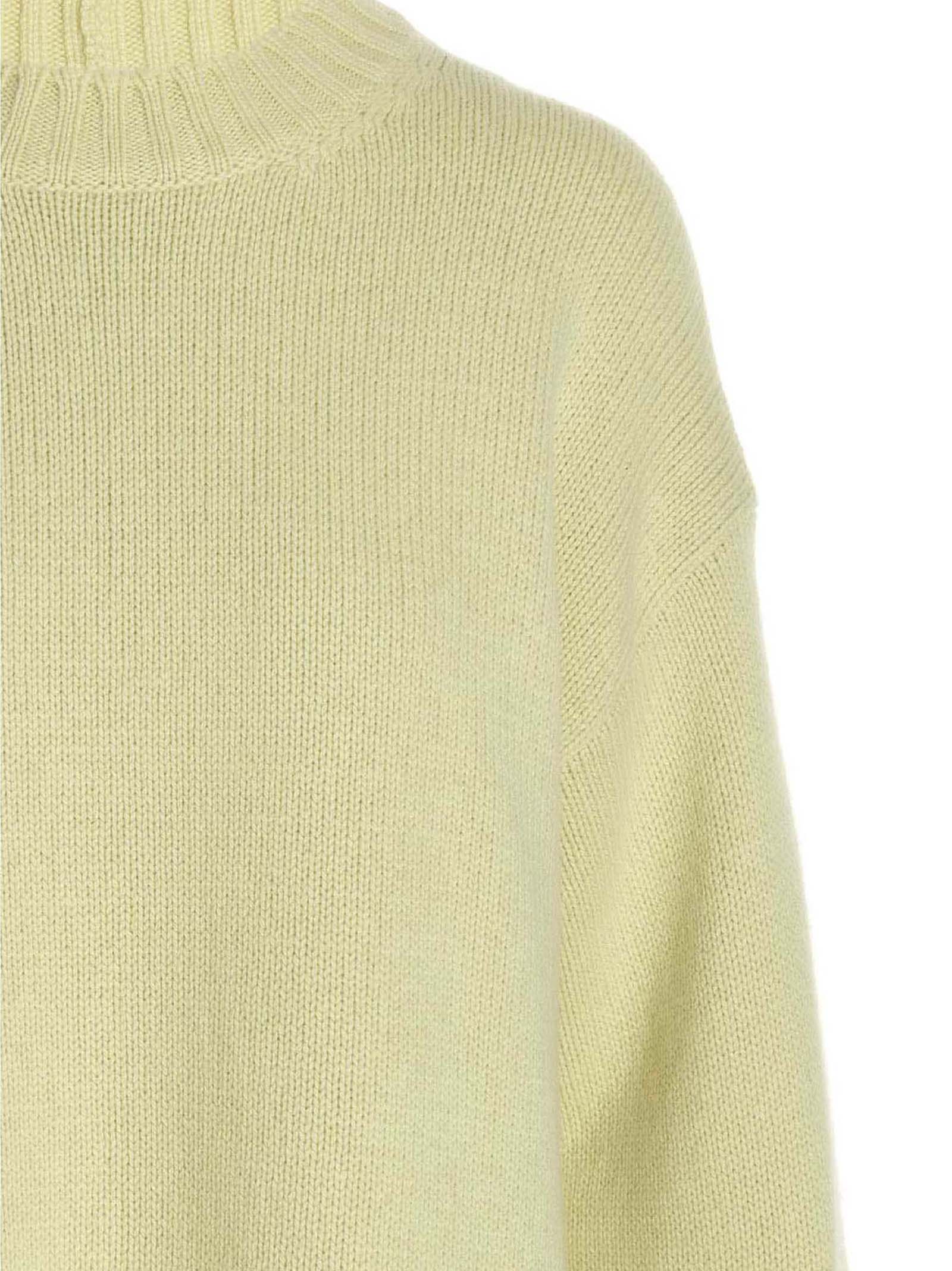 Свитер с круглым вырезом JIL SANDER, желтый — фото 3