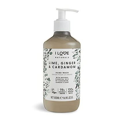 

Naturals Средство для мытья рук с лаймом, имбирем и кардамоном и натуральными маслами, 500 мл, I Love