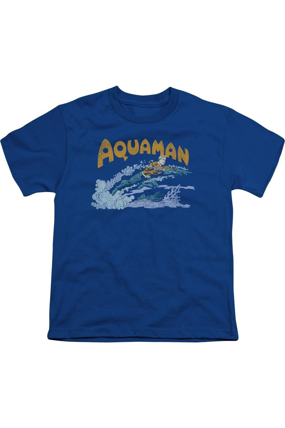 

Футболка с коротким рукавом Aquaman для детей DC Comics Gildan, синий