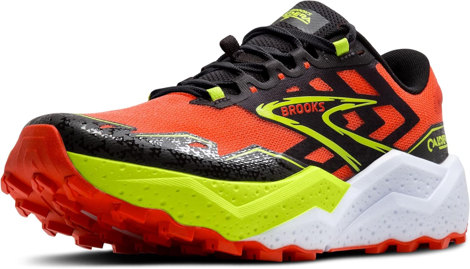 Мужские кроссовки для трейлраннинга Brooks Caldera 7, Cherry Tomato/Phantom/Lime