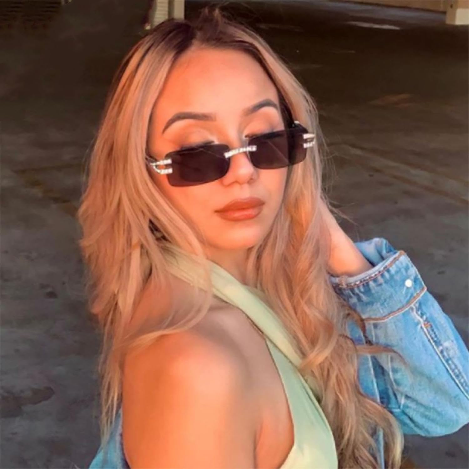 

Солнцезащитные очки с защитой от УФ-излучения UV400 | Без оправы, градиентный оттенок | Для женщин и мужчин, для занятий спортом на открытом воздухе и вождения DSVIGF, C4