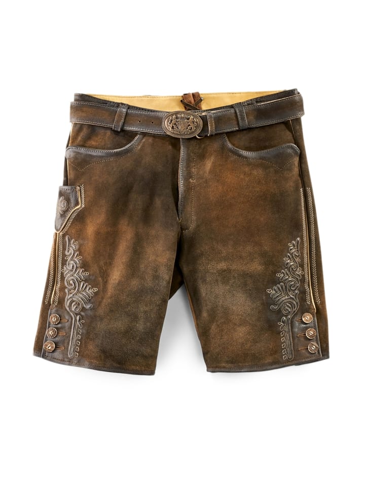 

Кожаные брюки FAELO темно-коричневого цвета MADDOX