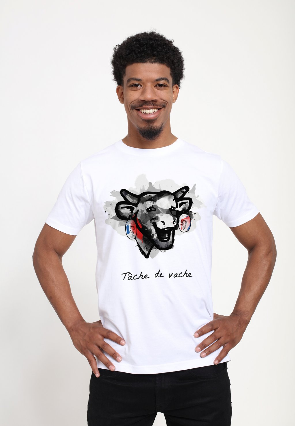 

Футболка с принтом THE LAUGHING COW TACHE DE Henry Tiger, белый