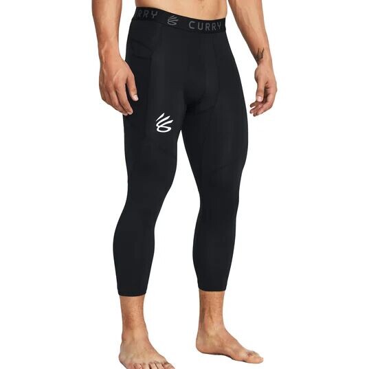 

Тайтсы UA Curry 3/4 Under Armour, цвет Schwarz/Schwarz/Weiß