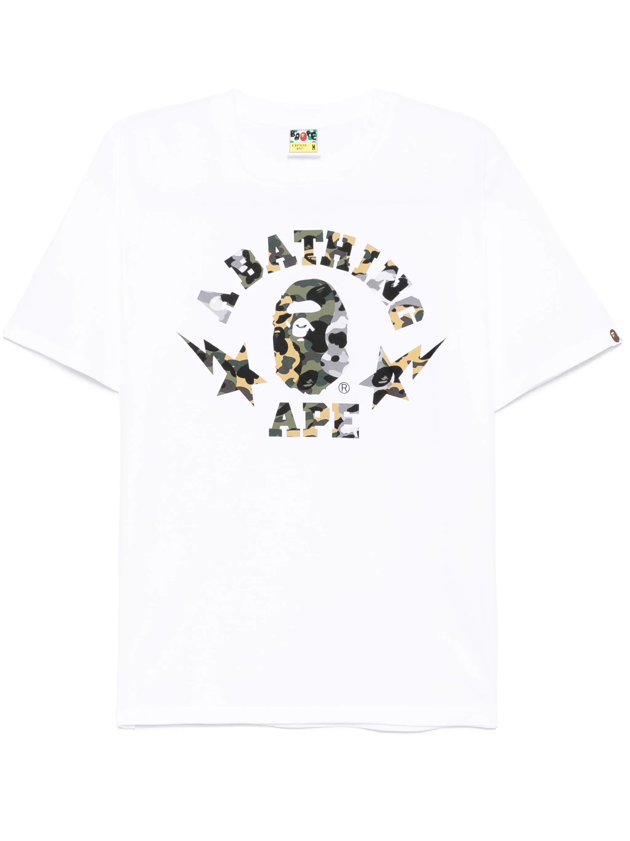 

Футболка 1st camo crazy STA college A Bathing Ape, белый