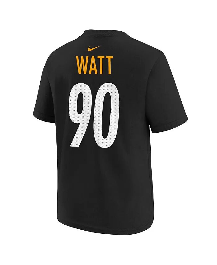 Футболка с именем игрока и номером TJ Watt из команды Big Boys and Girls Pittsburgh Steelers Nike — фото 2