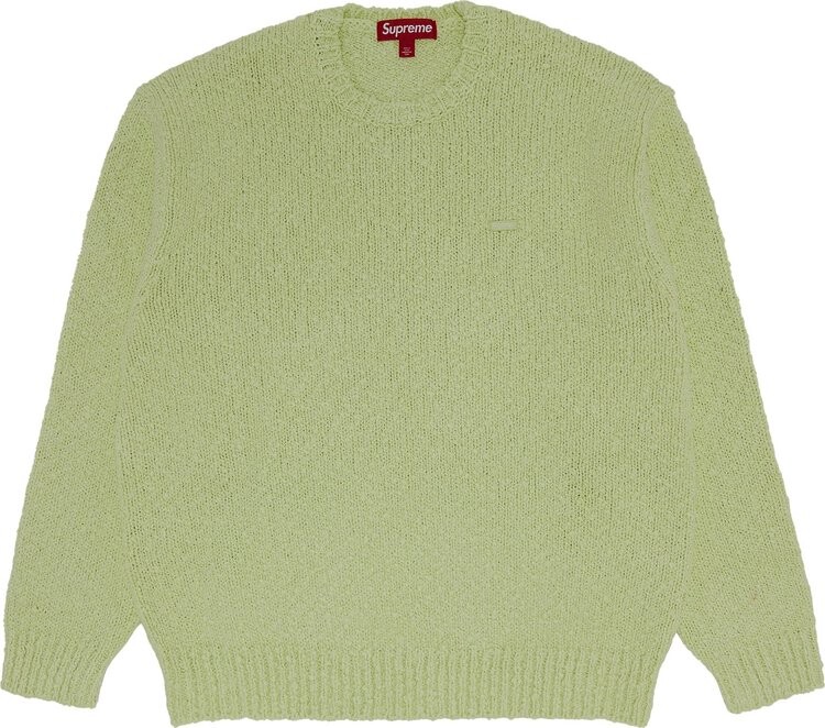 

Свитер Supreme Bouclé Small Box 'Bright Lime', зеленый