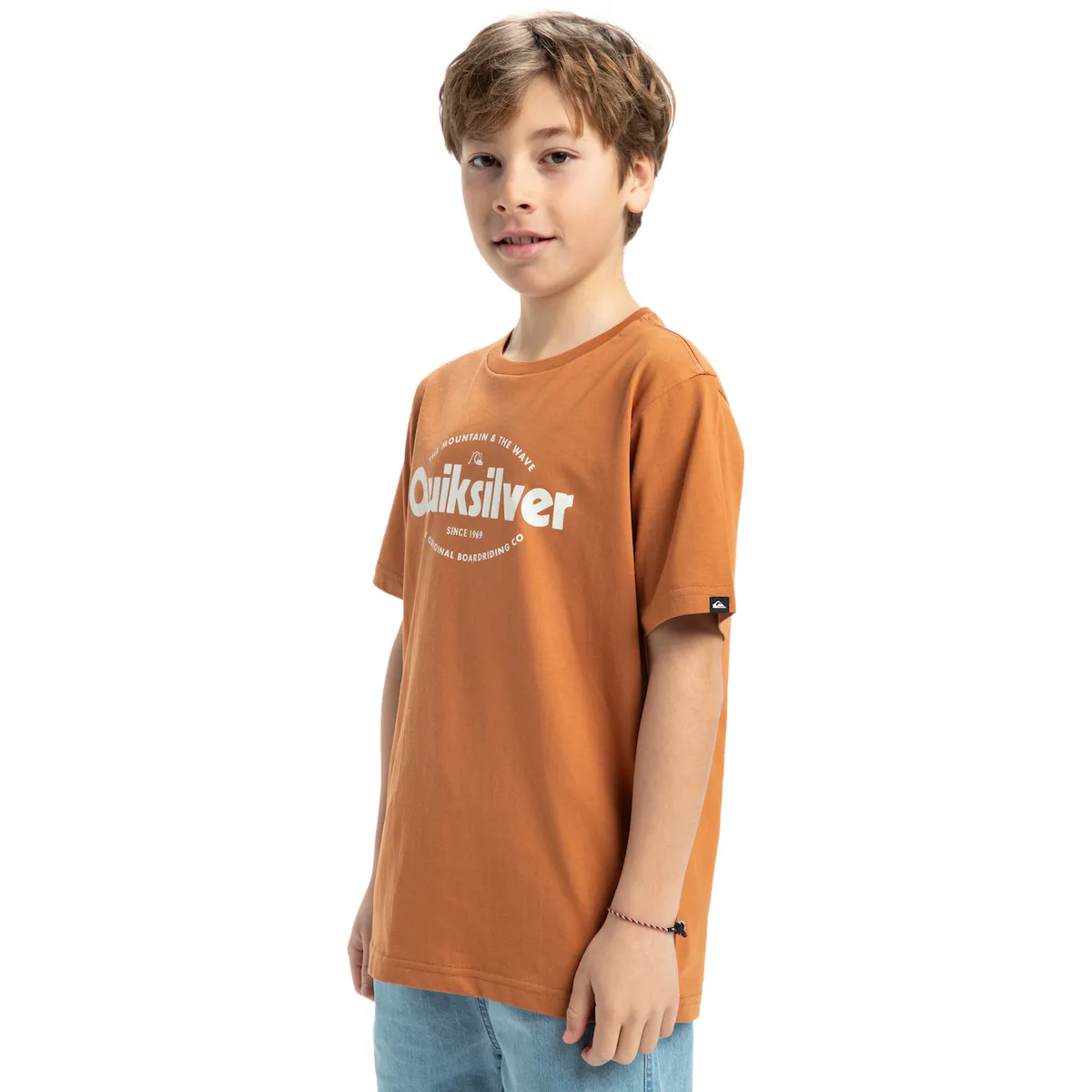 Детская футболка Quiksilver Ev Shape All Days, коричневый — фото 3