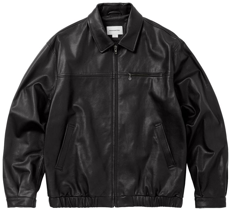 

Куртка thisisneverthat Leather Harrington Jacket 'Black', черный