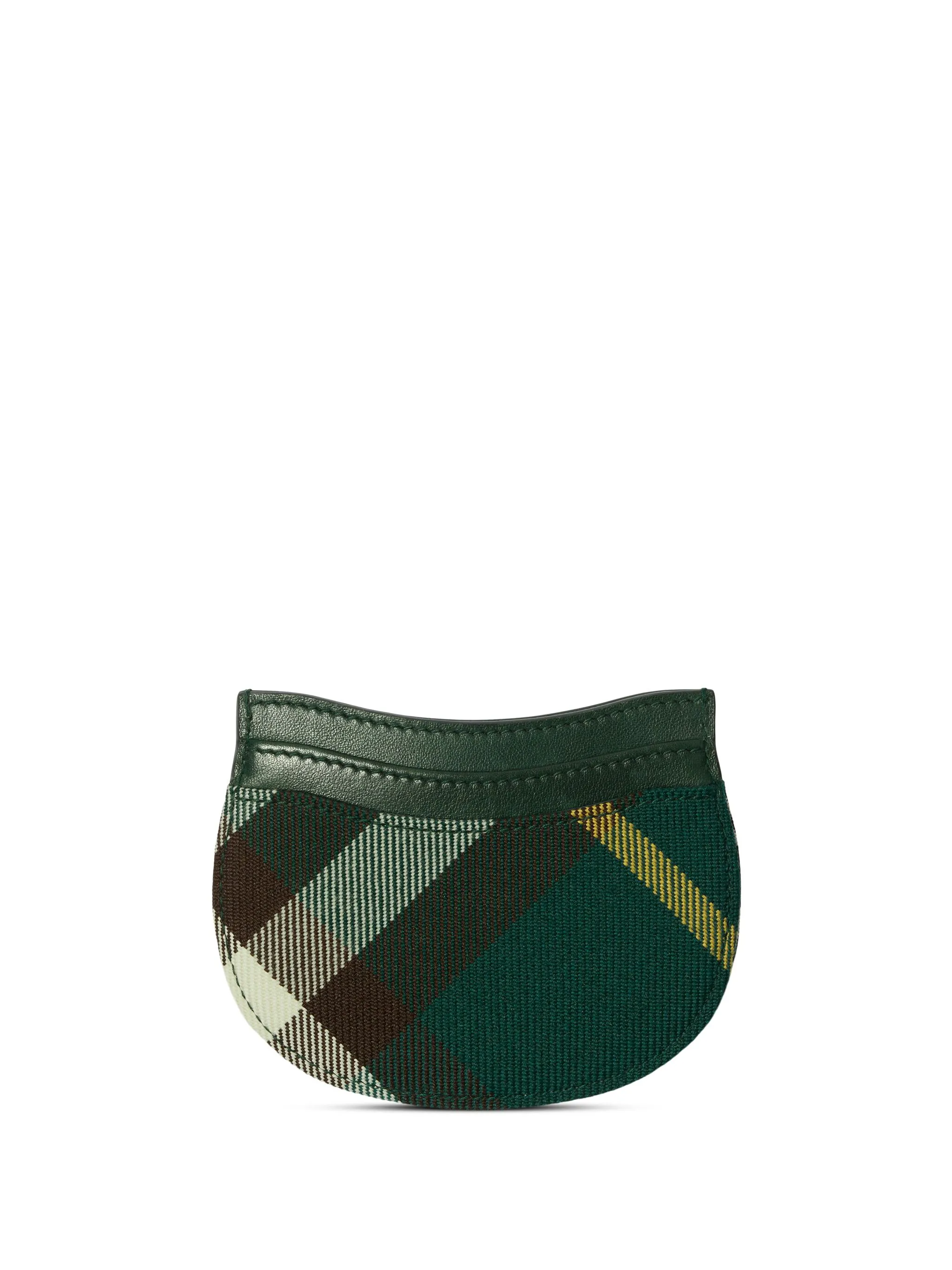 

Кожаный картхолдер Rocking Horse в клетку Burberry, зеленый