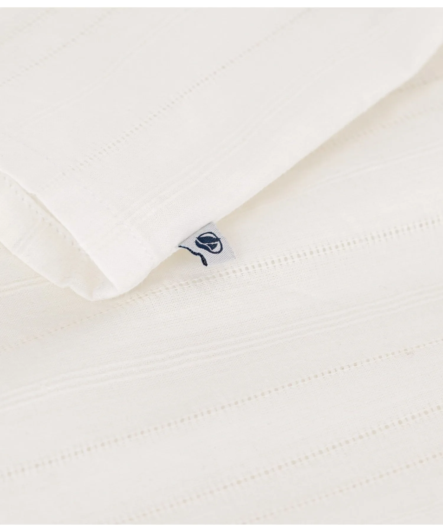 Детская полурубашка из хлопка с фриловым воротником PETIT BATEAU белая — фото 3