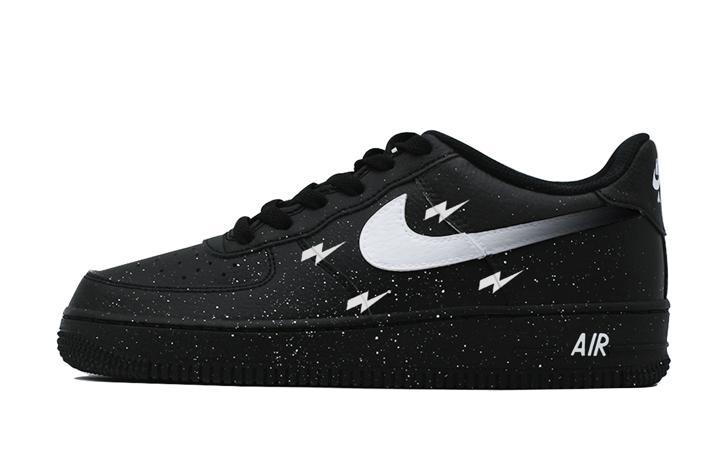 

Nike Air Force 1 Low top детские скейтбординг кроссовки black white для подростков