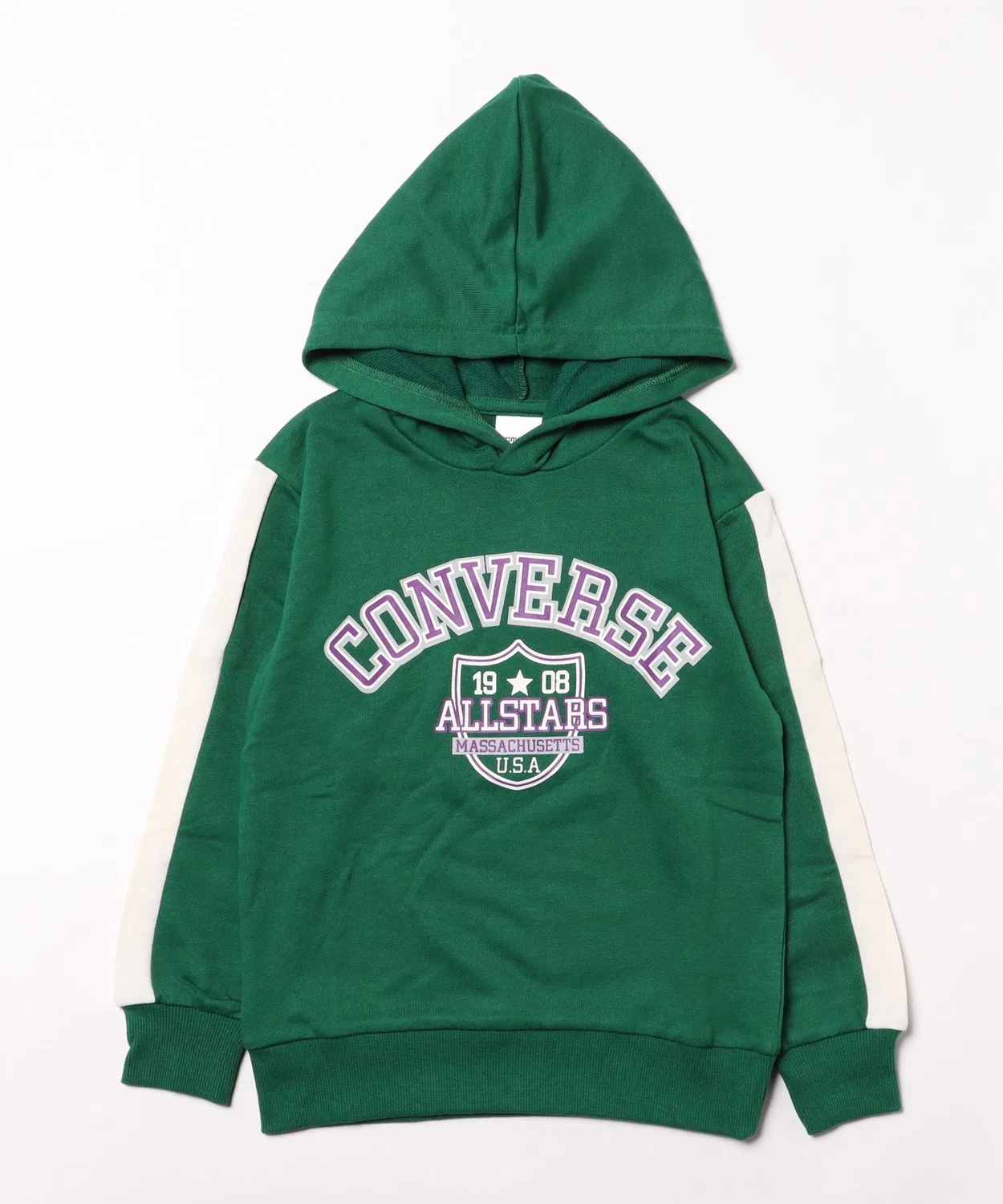 Детская толстовка с капюшоном Converse зелёная